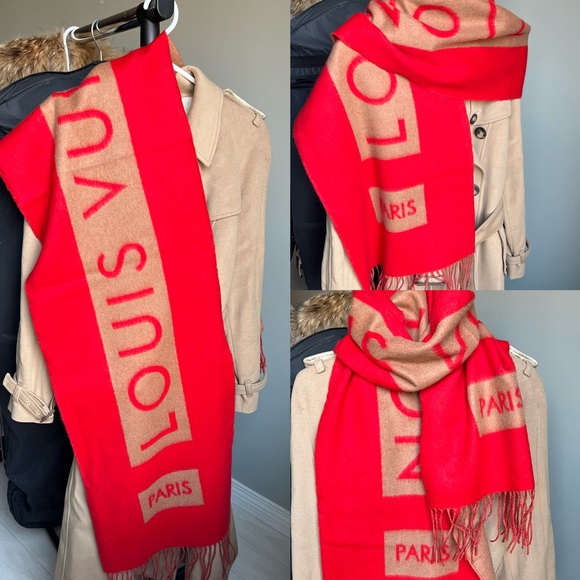 ❌SOLD❌Authentic Louis Vuitton 100% cashmere scarf - Picture 3 of 10